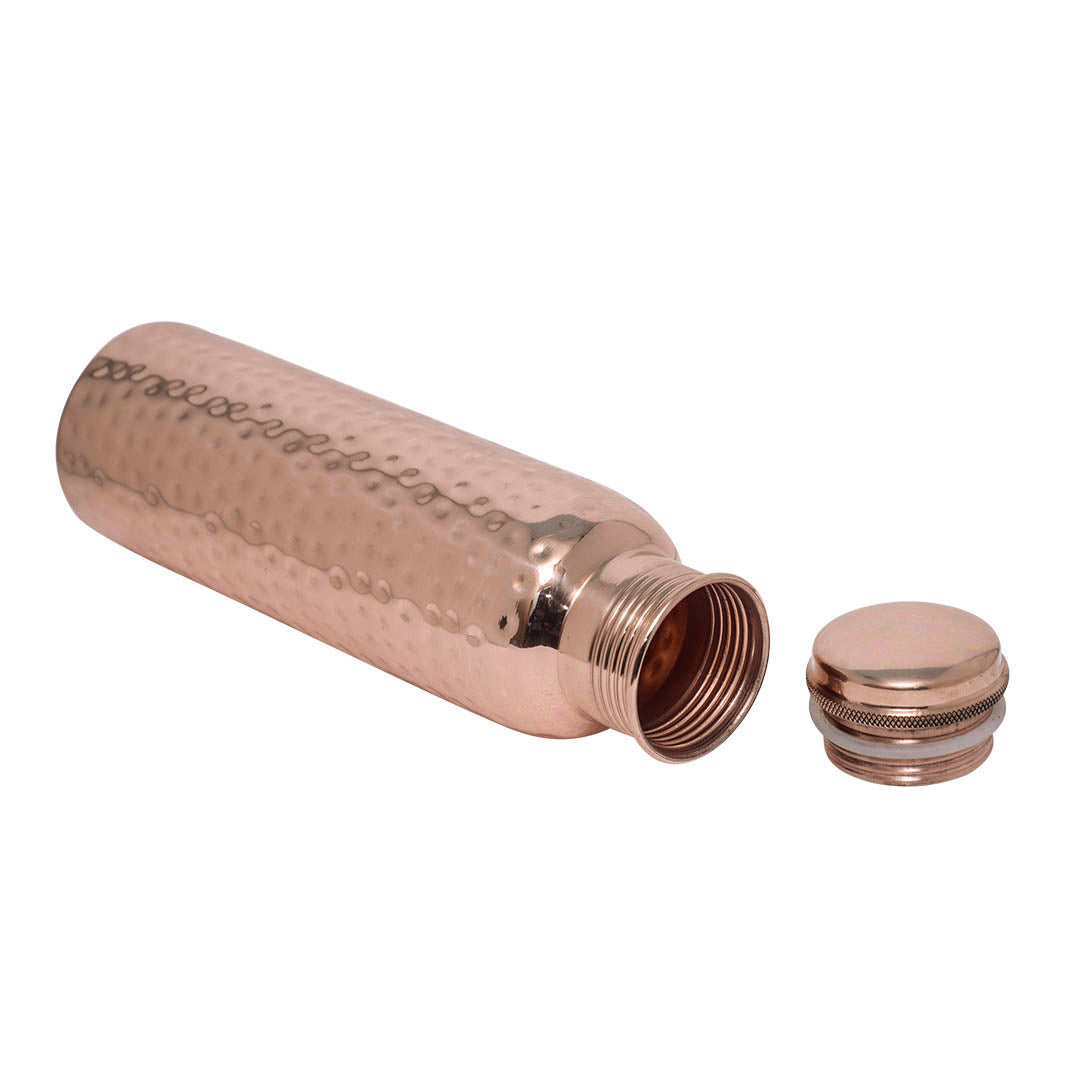 Copper Bottle Hammered 1L / 1000ML - Single