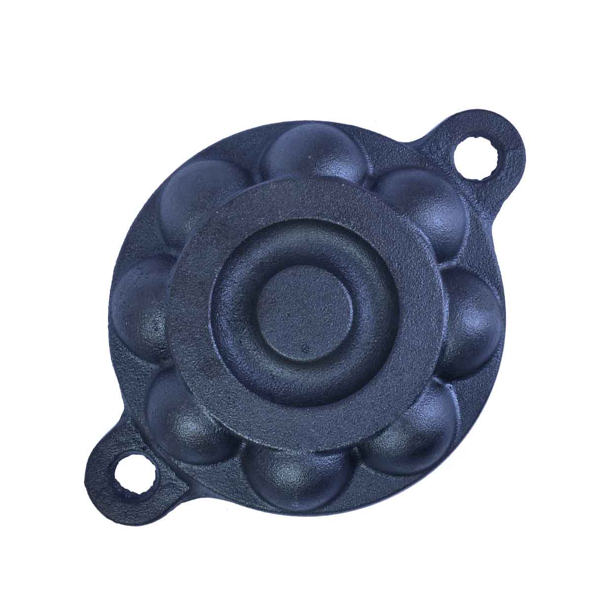 Cast Iron Panniyaram /Appam Pan-  9 cavity (11 inch / 28 cm), Induction & Gas Stove Compatible