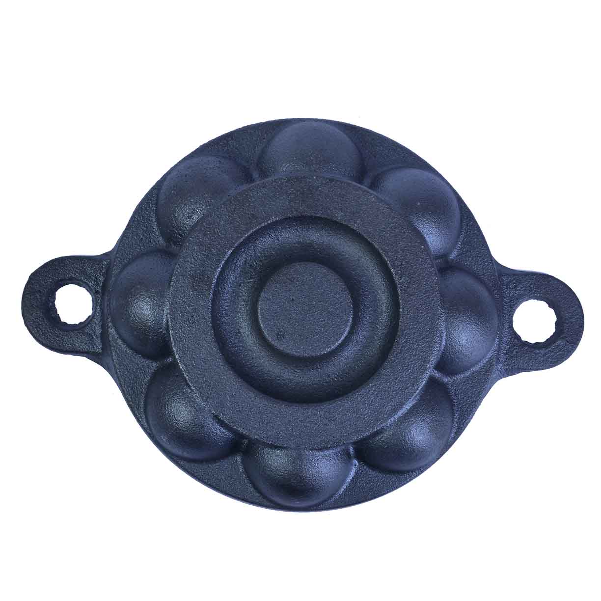 Cast Iron Panniyaram /Appam Pan-  9 cavity (11 inch / 28 cm), Induction & Gas Stove Compatible