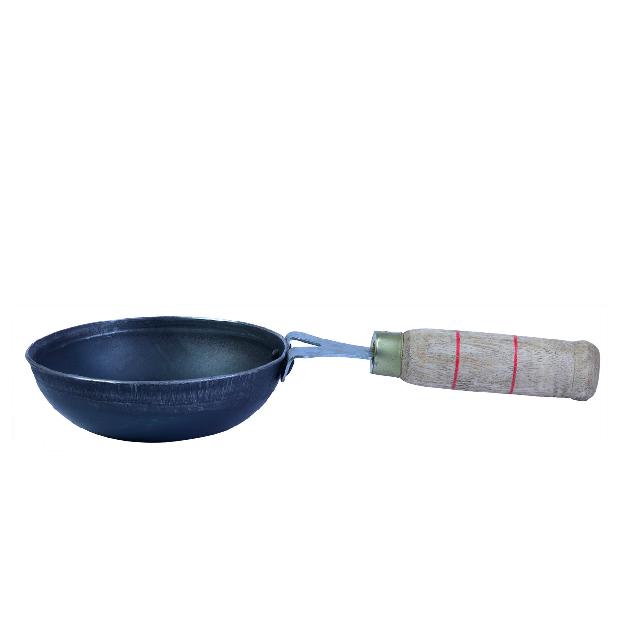 Iron Long Handle kadhai - ( 25 cm / 10inch ) - Tadka Pan - (11 inch / 28 cm)