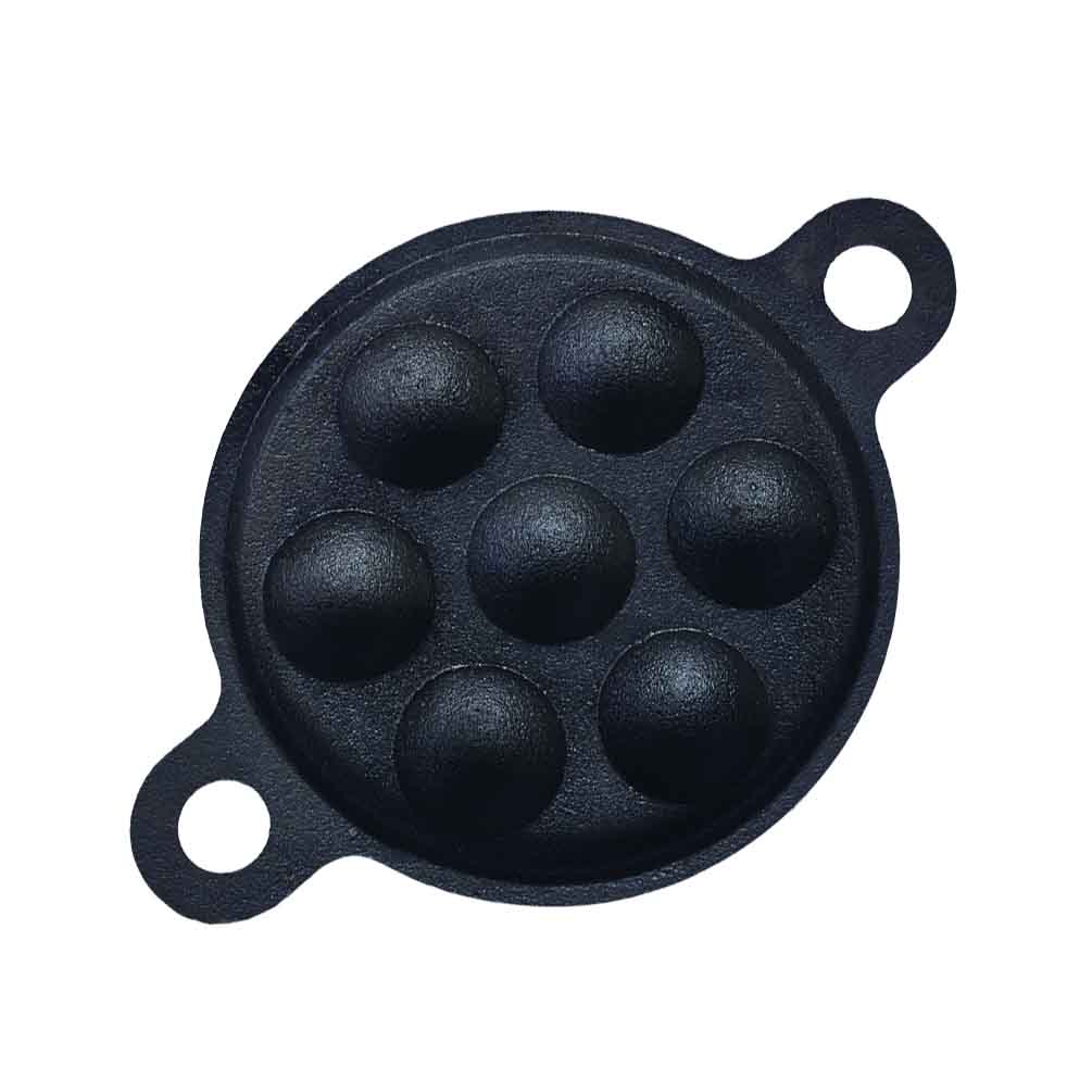 Cast Iron Panniyaram / Appam Pan-  7 Pits (Induction & Gas Stove Compatible)