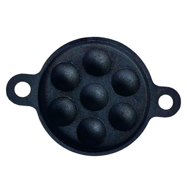 Cast Iron Panniyaram / Appam Pan-  7 Pits (Induction & Gas Stove Compatible)