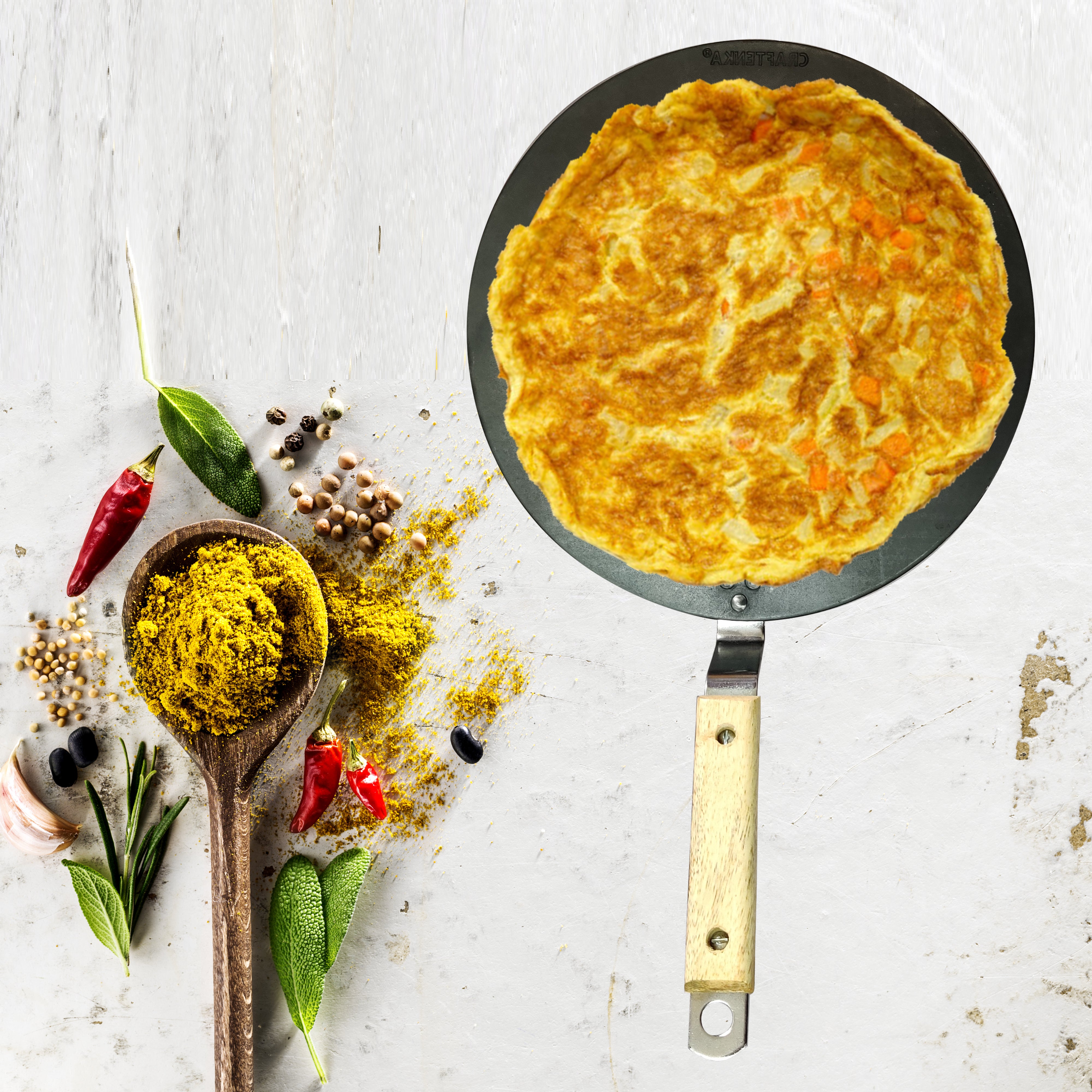 Iron Premium Flat Tawa - (26 cm / 10 inch )