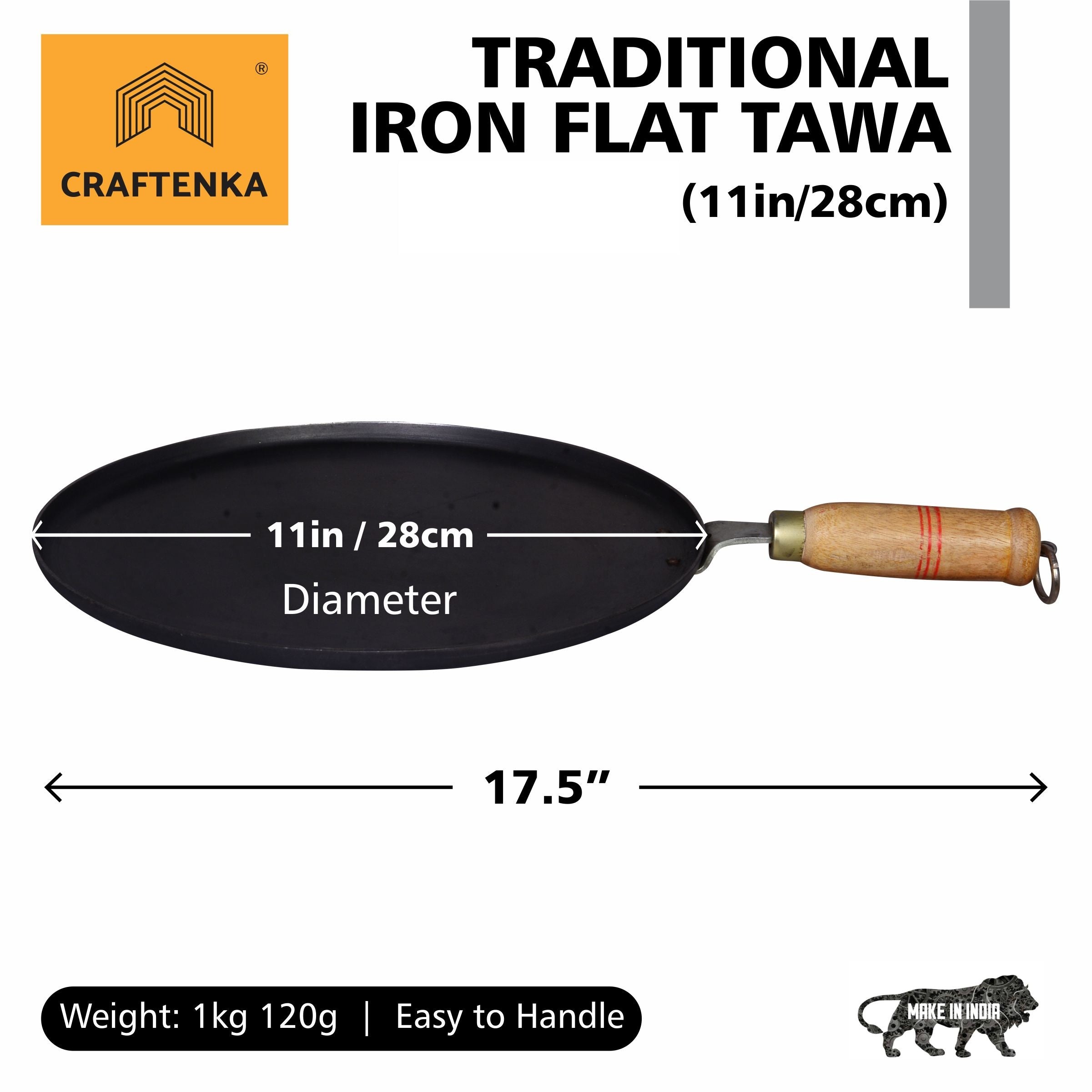 Iron Dosa Tawa- (11 inch / 28 cm)