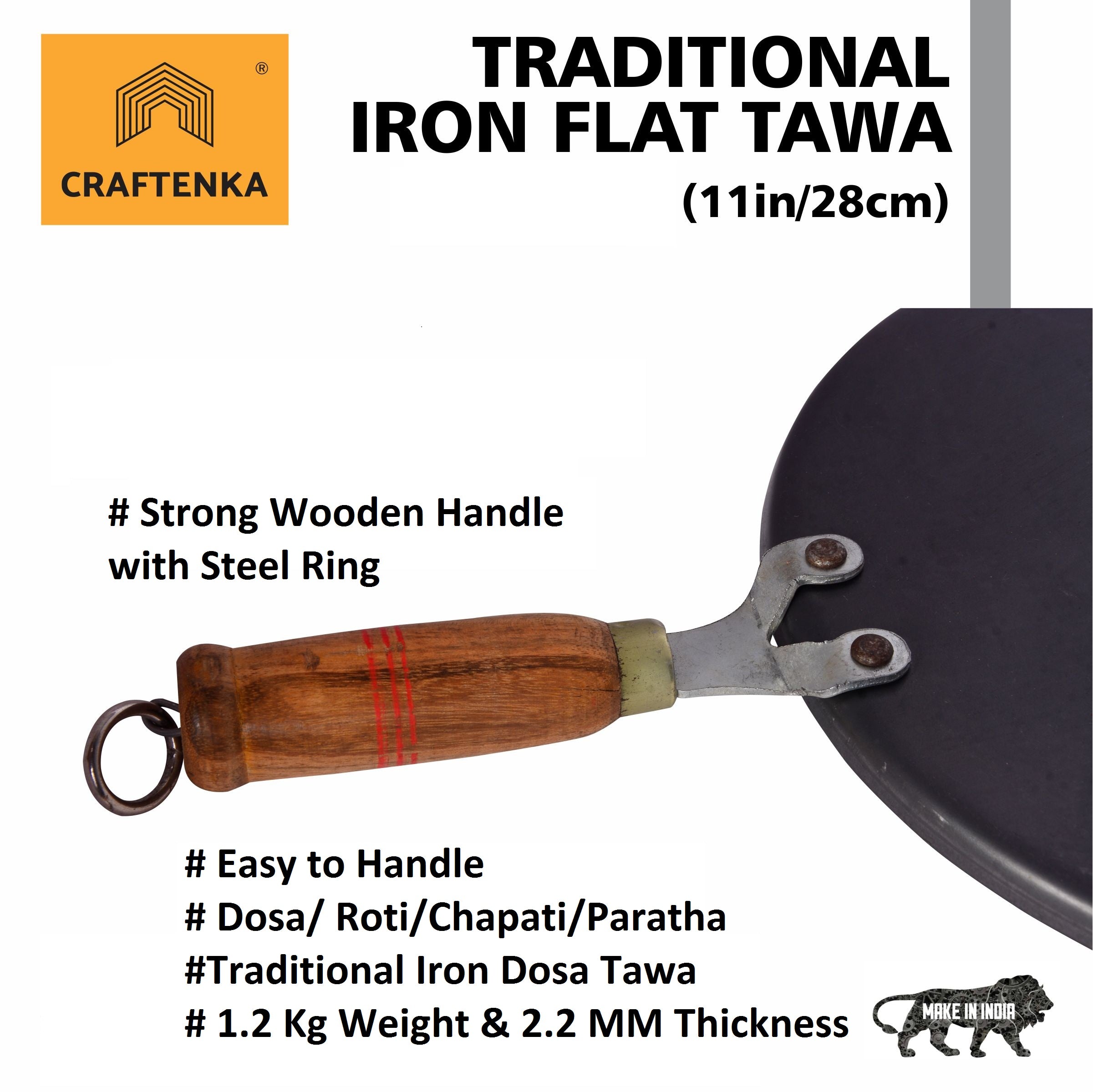 Iron Dosa Tawa- (11 inch / 28 cm)