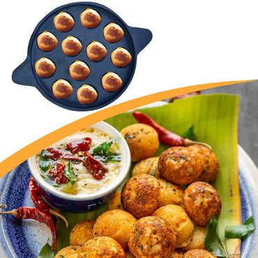 Cast Iron Panniyaram /Appam Pan - 12 cavity (29 cm/ 11.5 inch)